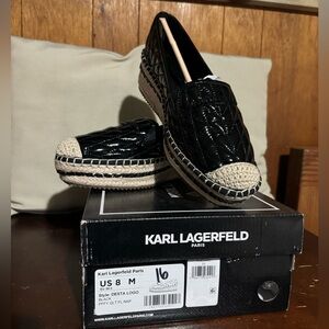 Karl Lagerfeld Paris; style = DESTA LOGO; puffy quilt - black
